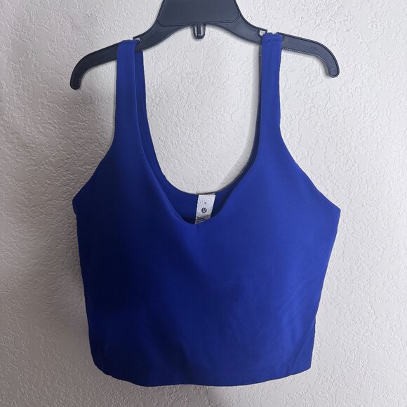EUC Lululemon Align Tank Top Woman's sz 6 Royal Blue Pads - Picture 4 of 8
